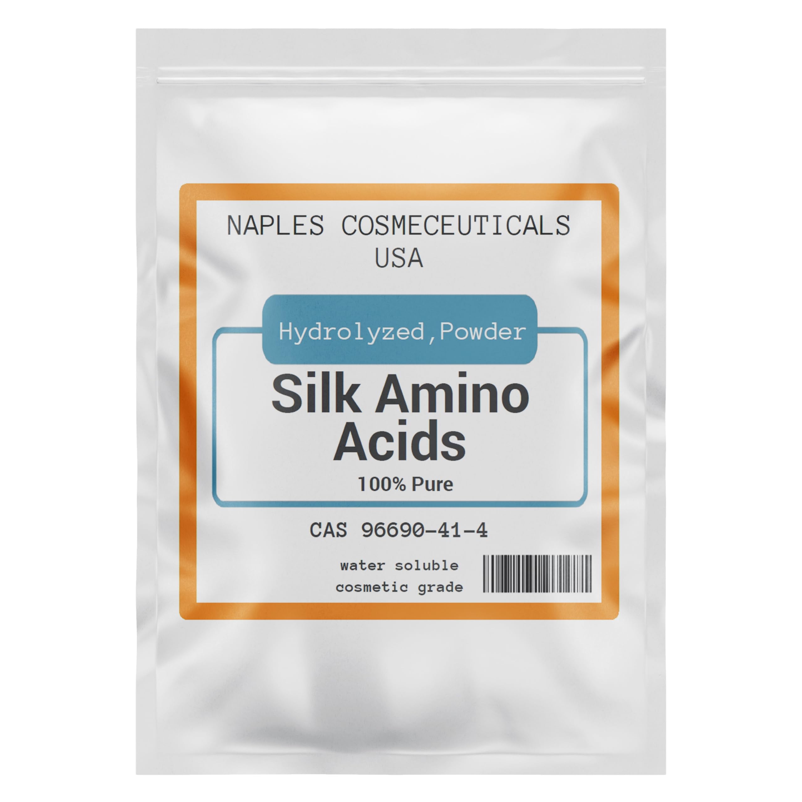 Hydrolyzed Silk Amino Acid Powder Cosmetic Grade for Hair Skin Nails Moisture Retention 100% Pure Use in Formulations or Add to Your Favorite Products (4 oz)