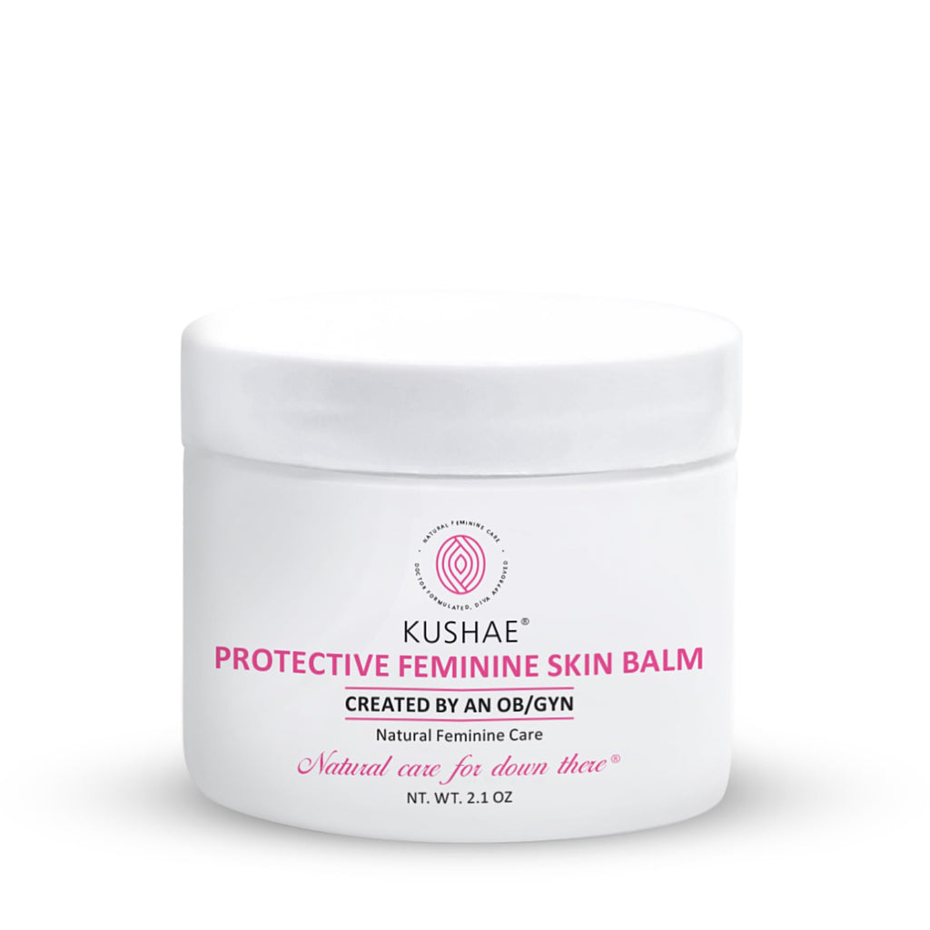 Kushae Protective Feminine Skin Balm Refreshing & Soothing Vulva Moisturizer for Feminine Dryness Menopausal Dryness Fragrance-Free Vulva Care Products 2.1 oz