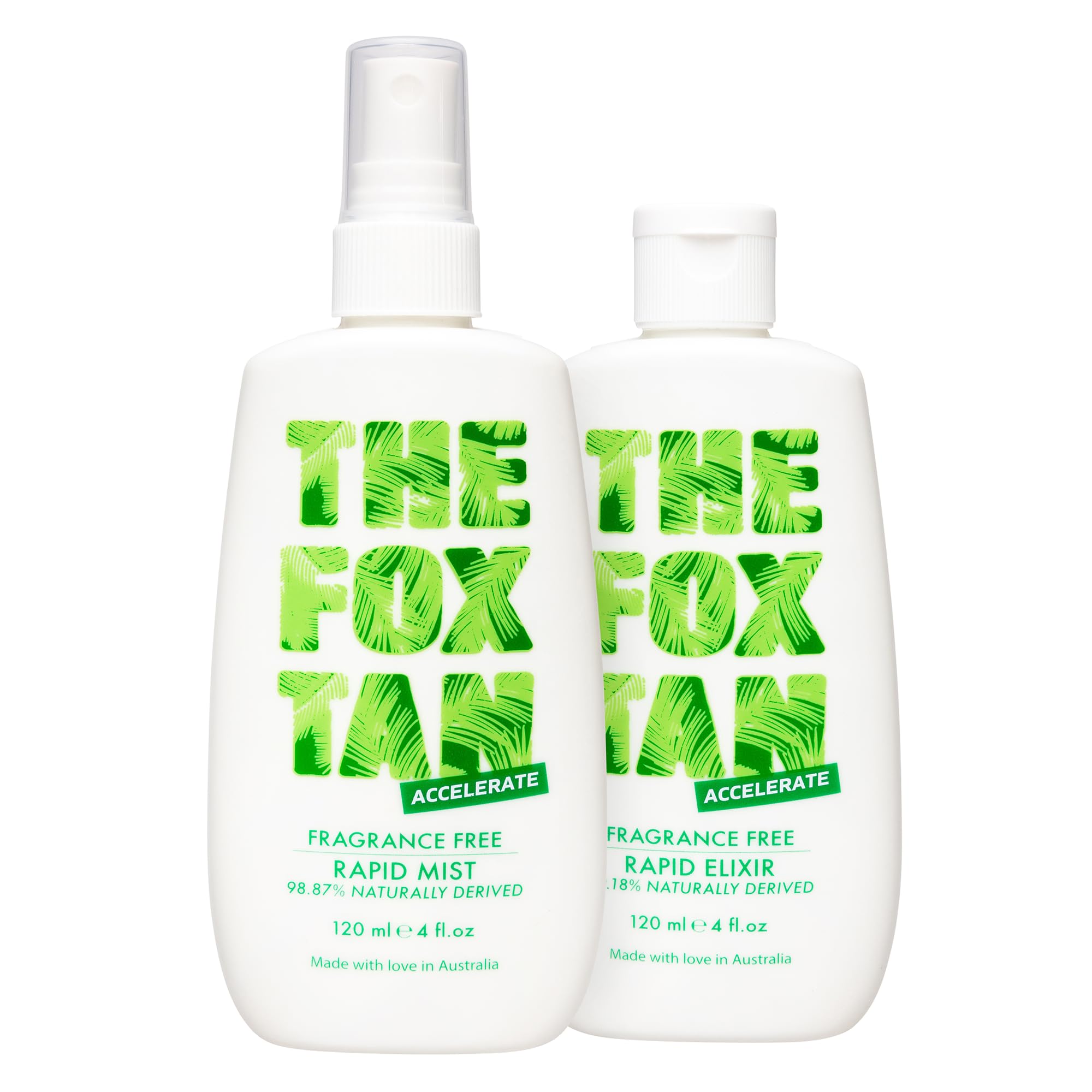 The Fox Tan Fragrance-Free Originals Bundle Tanning Accelerators For Deeper Tans Creates Flawless Tan Skin Vegan & Cruelty-Free 120mL (2 Products)