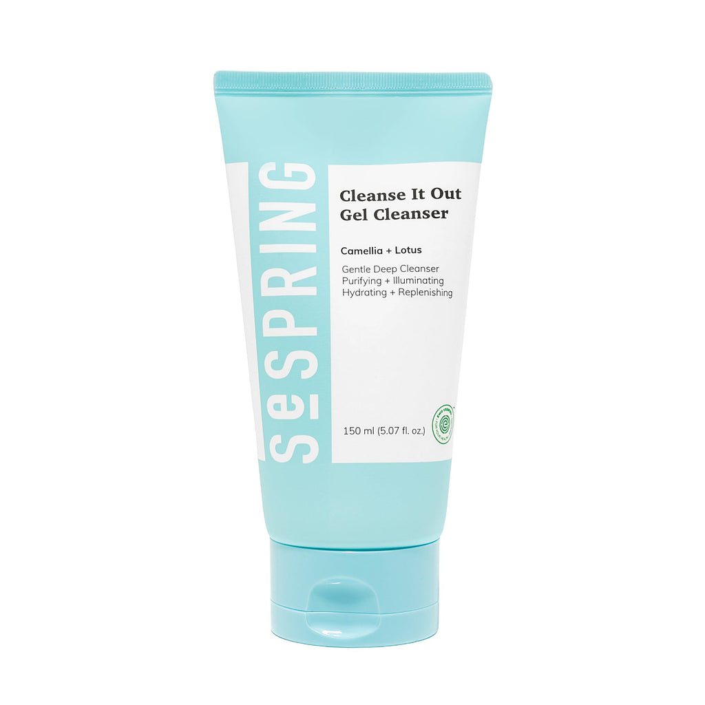 SeSpring Cleanse It Out Gel Cleanser Korean Face Wash With Camellia Lotus Tea Tree Oil Korean Skin Care Clean Beauty Products Vegan Cruelty Free Korean Cleanser Skin Cleanser 5 oz