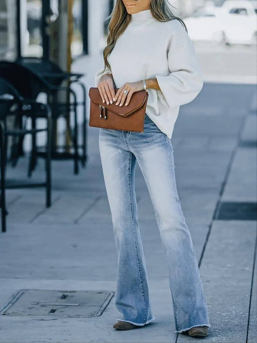 DenimDare™ Jeans Slightly Flared High Waist Slim Fit