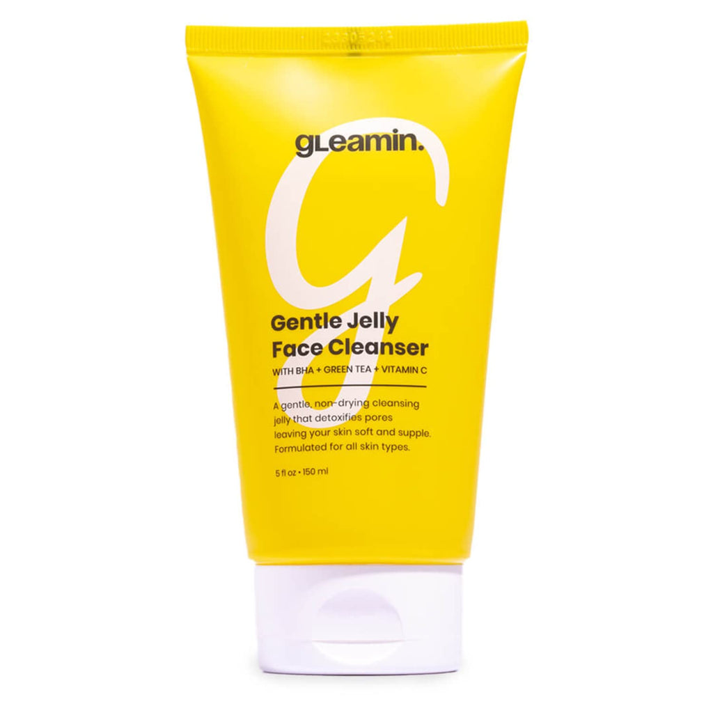 Gleamin Jelly Hydrating Gentle Face CleanserDaily Facial Cleanser Oil Cleanser Facial Skin Care Products Moisturizing Face Wash for Oily to Dry Skin Facewash Green Tea Face Cleanser 5 Fl Oz