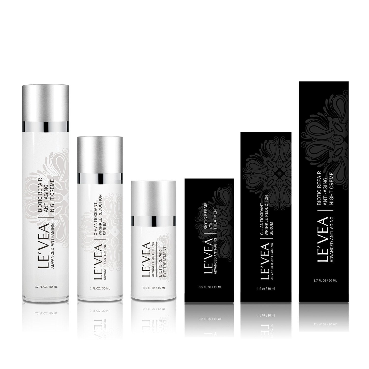 Ageless Beauty: Eye Repair Cream + Antioxidant Serum + Repair Night