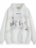 Men's Graphic Long Sleeve Drawstring Hoodie
