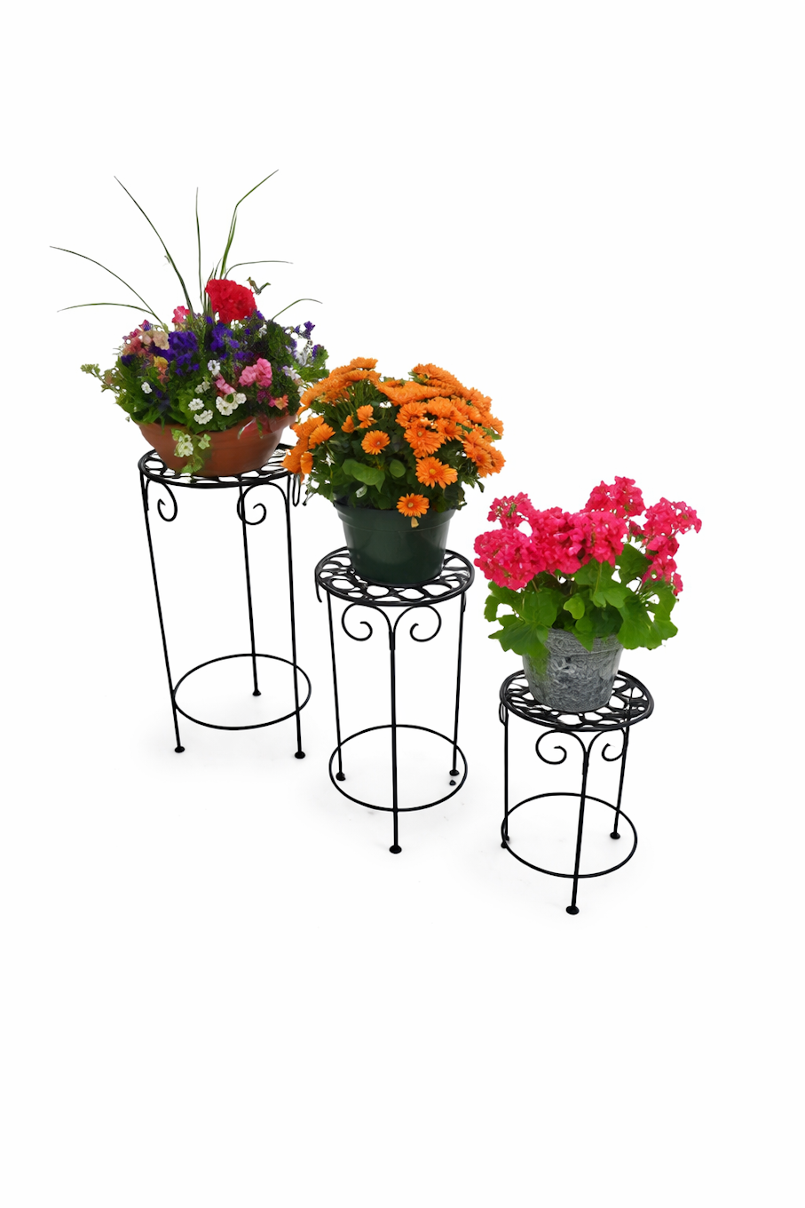 3-Piece Wrought Iron Nesting Plant Stand Set