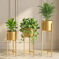 Premium Gold Planter Stand Set of 3